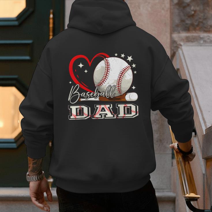 Baseball Dad Family Matching Cute Baseball Lover Men's Hoodie Back Print Baseball Dad Family Matching Cute Baseball Lover Men's Hoodie Back Print