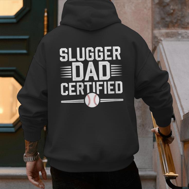 Baseball Dad Father Fathers Day Baseball Lovers Homerun Men's Hoodie Back Print
