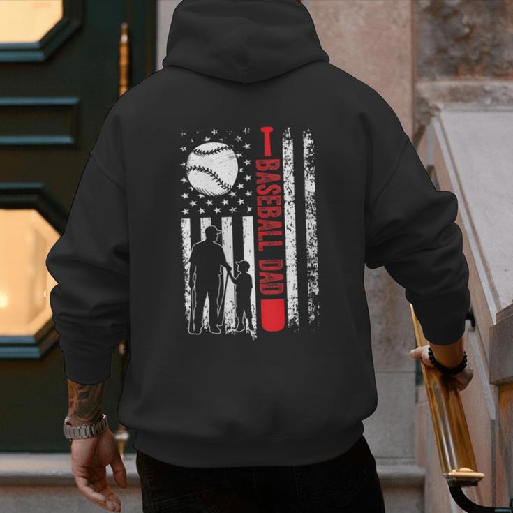 Baseball Dad Father And Son Baseball Love Men's Hoodie Back Print