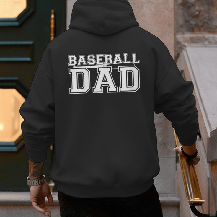 Baseball Dad Father Son Proud Daddy Love Baseball Men's Hoodie Back Print
