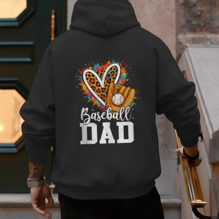 Baseball Dad Fathers Day Men's Hoodie Back Print