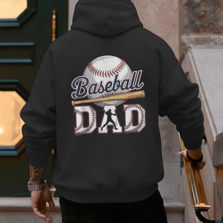 Baseball Dad Father's Day Sports Baseball Lover Men's Hoodie Back Print Baseball Dad Father's Day Sports Baseball Lover Men's Hoodie Back Print