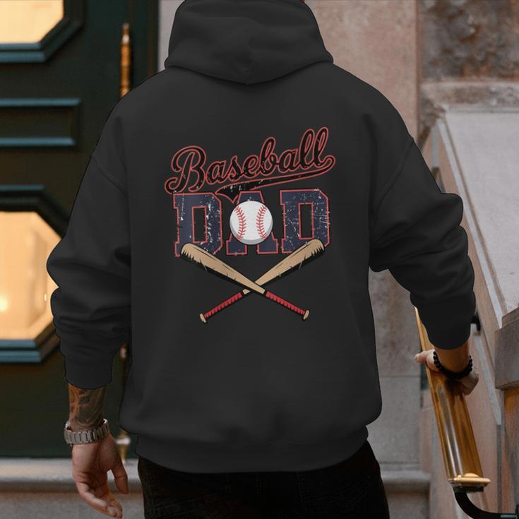 Baseball Dad Father's Day Vintage Retro Sarcastic Dad Men's Hoodie Back Print Baseball Dad Father's Day Vintage Retro Sarcastic Dad Men's Hoodie Back Print