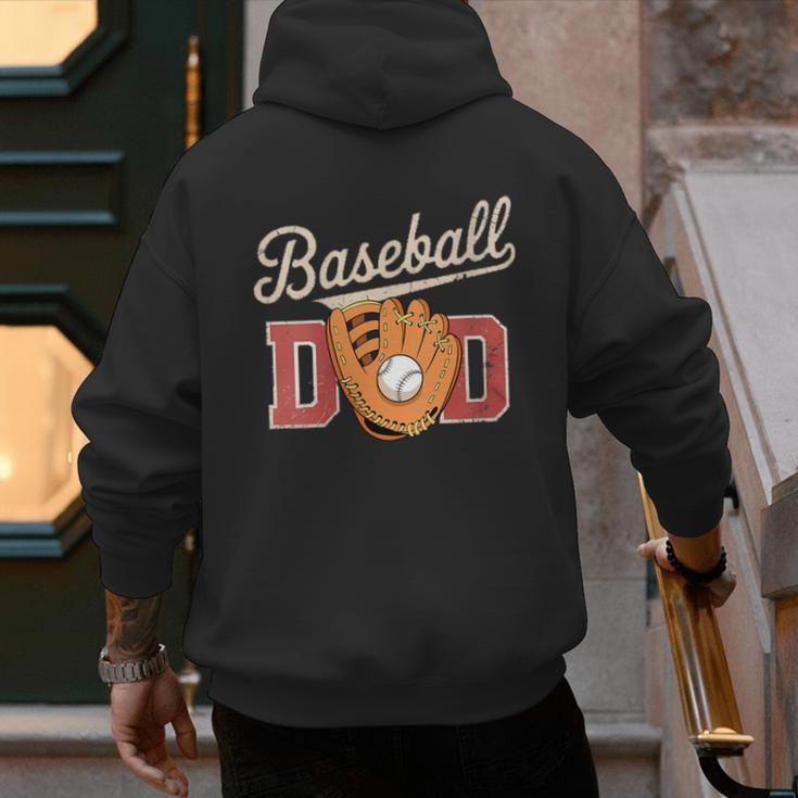 Baseball Dad Fireball Sports Father Fathers Day Daddy Men's Hoodie Back Print Baseball Dad Fireball Sports Father Fathers Day Daddy Men's Hoodie Back Print