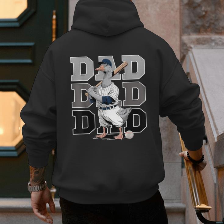Baseball Dad Goose Sports Lover Father's Day Tee Men's Hoodie Back Print Baseball Dad Goose Sports Lover Father's Day Tee Men's Hoodie Back Print