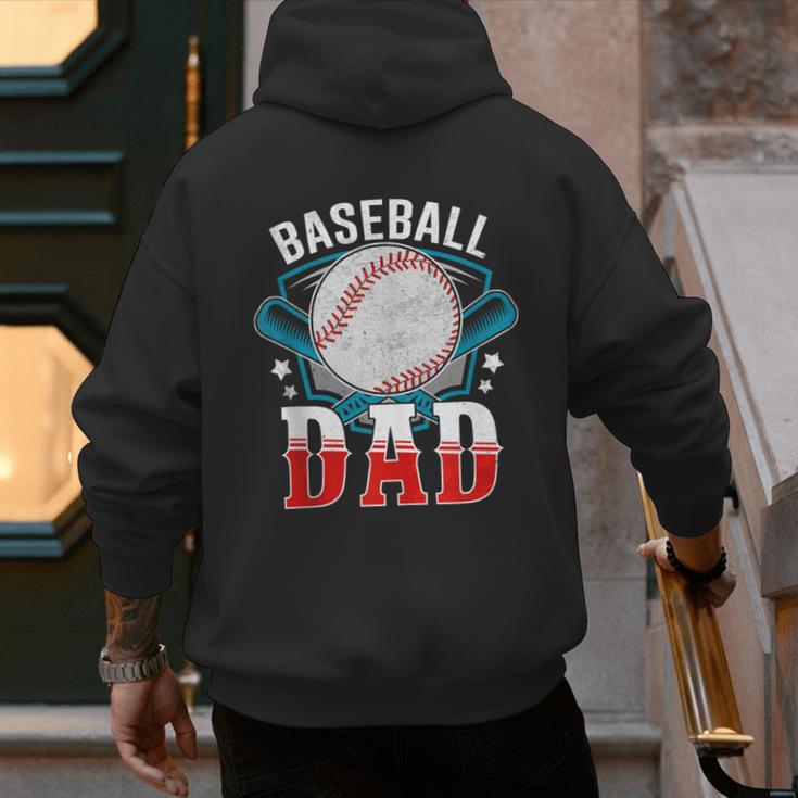 Baseball Dad Happy Fathers Day Dad Daddy Baseball Lover Men's Hoodie Back Print Baseball Dad Happy Fathers Day Dad Daddy Baseball Lover Men's Hoodie Back Print