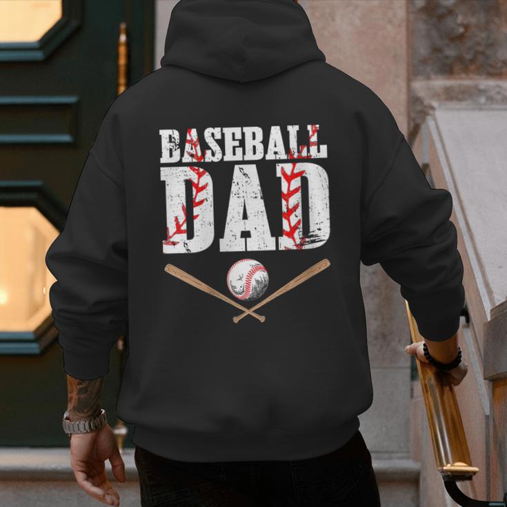 Baseball Dad Happy Fathers Day For Men Boys Kid Men's Hoodie Back Print Baseball Dad Happy Fathers Day For Men Boys Kid Men's Hoodie Back Print