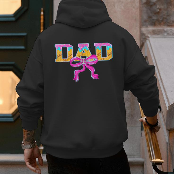 Baseball Dad Ice Cream Drip Game Day Family Matching Men's Hoodie Back Print Baseball Dad Ice Cream Drip Game Day Family Matching Men's Hoodie Back Print