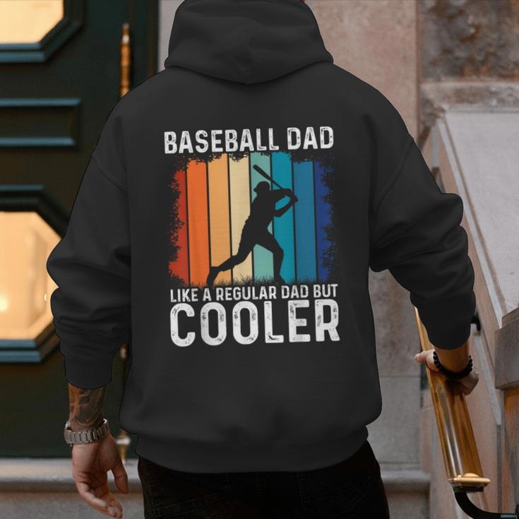 Baseball Dad Baseball Lover Father's Day Men's Hoodie Back Print