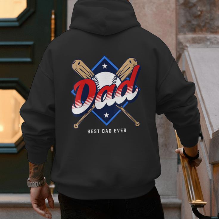Baseball Dad Baseball Men's Hoodie Back Print Baseball Dad Baseball Men's Hoodie Back Print
