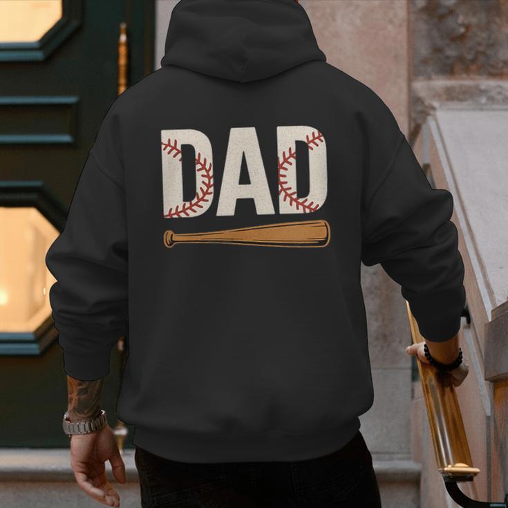 Baseball Dad Novelty Sports Love Fathers Day Men's Hoodie Back Print Baseball Dad Novelty Sports Love Fathers Day Men's Hoodie Back Print