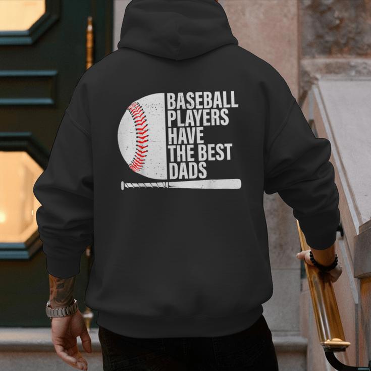 Baseball Dad Baseball Players Have The Best Dads Father Men's Hoodie Back Print