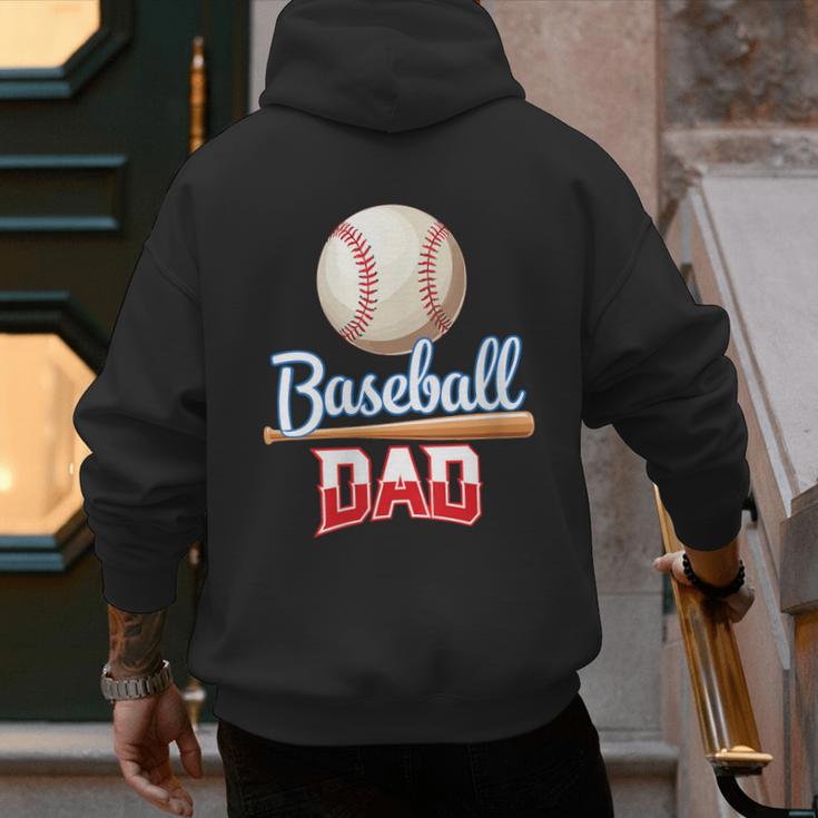 Baseball Dad Quote Father's Day Sports Men's Hoodie Back Print