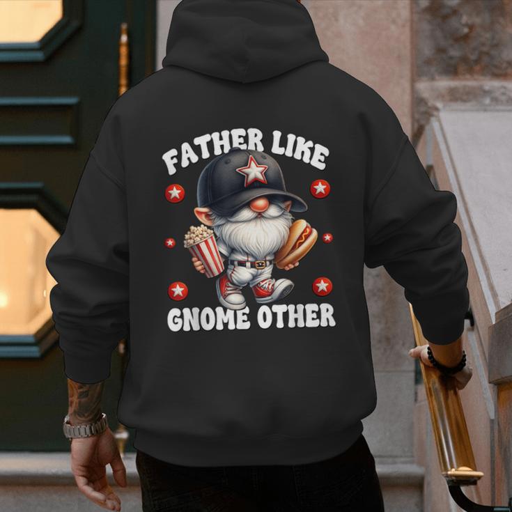 Baseball Dad Saying Hot Dog Gnome Pun For Fathers Day Men's Hoodie Back Print Baseball Dad Saying Hot Dog Gnome Pun For Fathers Day Men's Hoodie Back Print