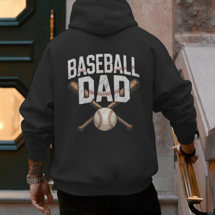 Baseball Dad Sport Father Outfit For Proud Papa Men's Hoodie Back Print Baseball Dad Sport Father Outfit For Proud Papa Men's Hoodie Back Print