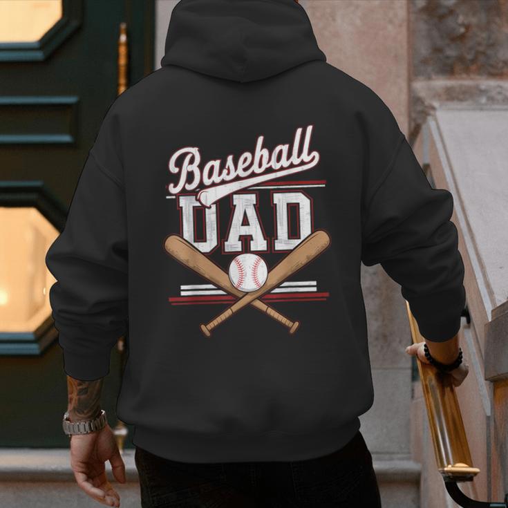 Baseball Dad Sports Lover Father's Day Father In Law Men's Hoodie Back Print Baseball Dad Sports Lover Father's Day Father In Law Men's Hoodie Back Print