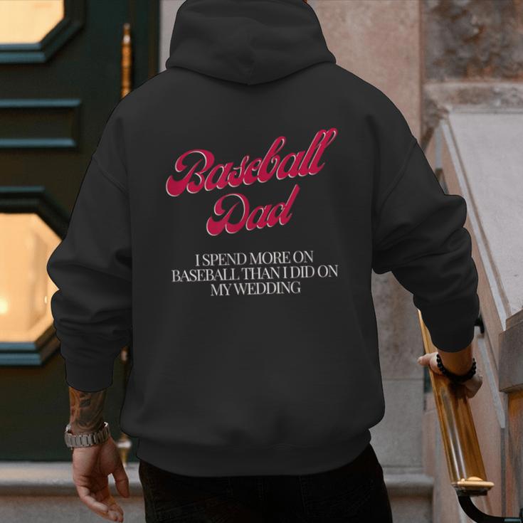 Baseball Dad Travel Ball Little League Husband Wedding Men's Hoodie Back Print Baseball Dad Travel Ball Little League Husband Wedding Men's Hoodie Back Print