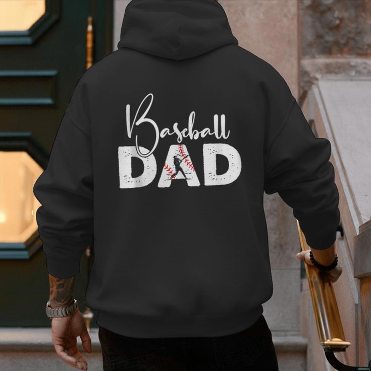Baseball Dad Vintage Heart Present For Baseball Daddy Men's Hoodie Back Print Baseball Dad Vintage Heart Present For Baseball Daddy Men's Hoodie Back Print