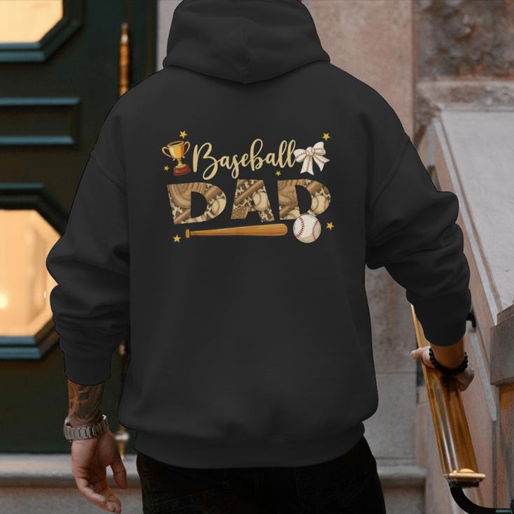 Baseball Dad Vintage Baseball Lover Men's Hoodie Back Print Baseball Dad Vintage Baseball Lover Men's Hoodie Back Print