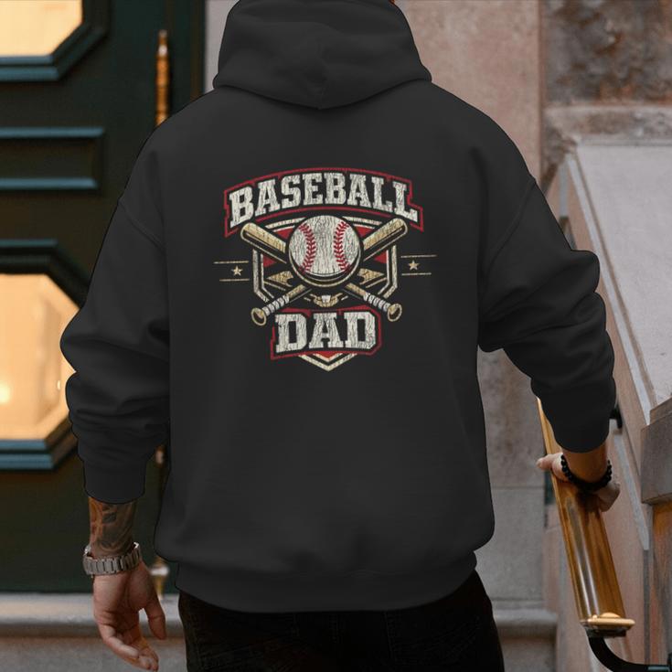 Baseball Fan Dad Father Vintage Baseball Dad Men's Hoodie Back Print Baseball Fan Dad Father Vintage Baseball Dad Men's Hoodie Back Print
