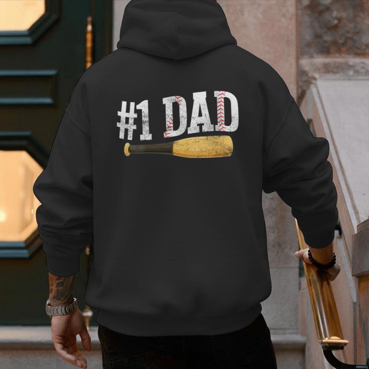 Baseball Player Dad Papa Number One Baseball Dad Fathers Day Men's Hoodie Back Print Baseball Player Dad Papa Number One Baseball Dad Fathers Day Men's Hoodie Back Print