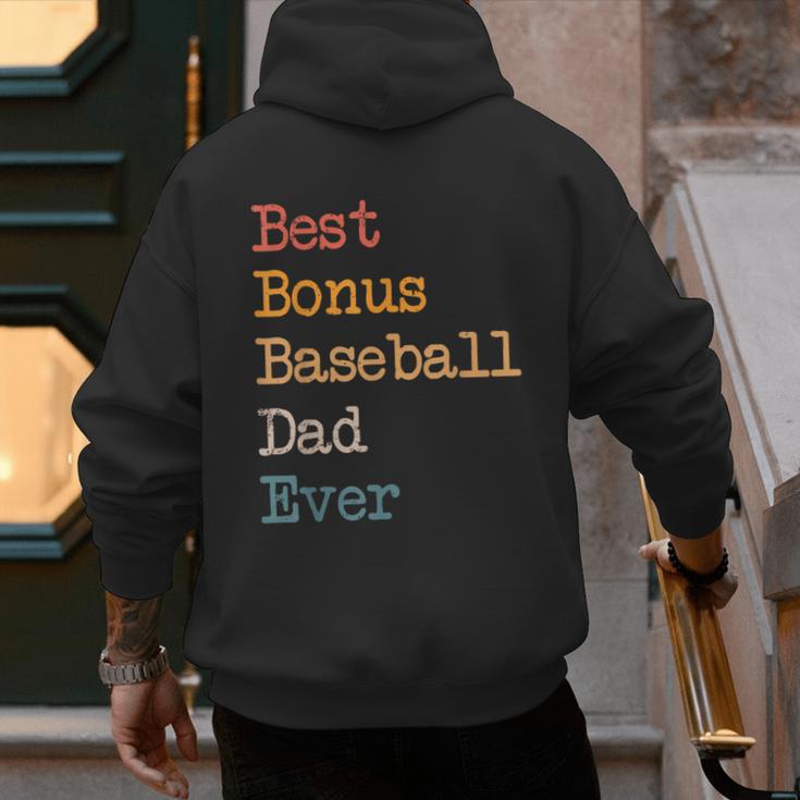 Best Bonus Baseball Dad Ever Softball Stepdad From Daughter Men's Hoodie Back Print Best Bonus Baseball Dad Ever Softball Stepdad From Daughter Men's Hoodie Back Print