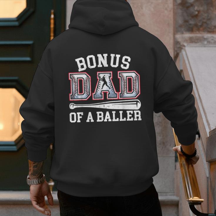 Bonus Dad Shirt Baseball Dad Fathers Day Men's Hoodie Back Print