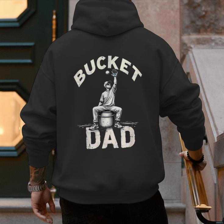 Bucket Dad Baseball Daddy Men's Hoodie Back Print Bucket Dad Baseball Daddy Men's Hoodie Back Print
