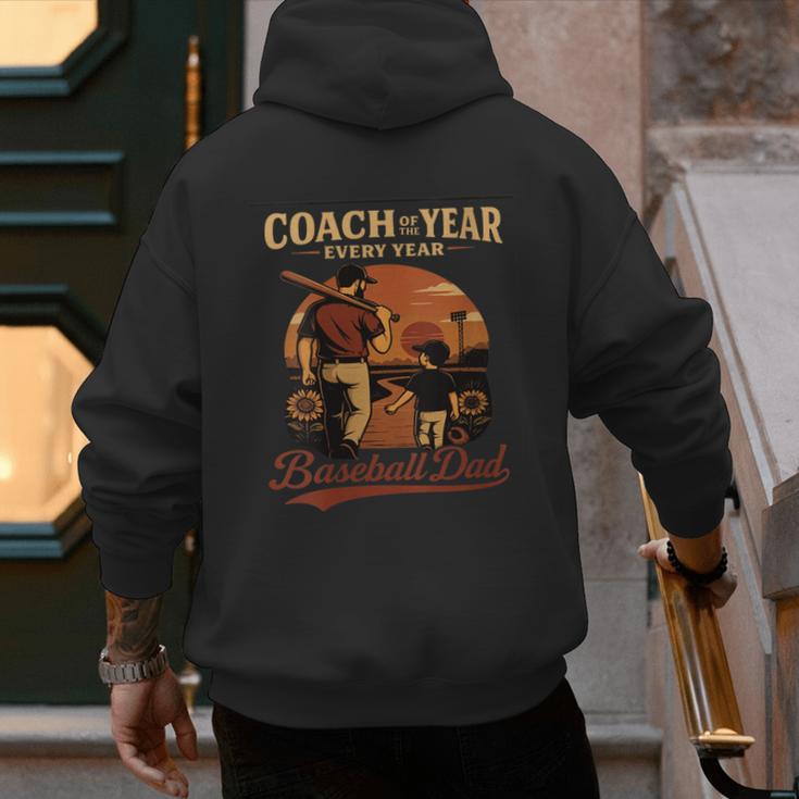 Coach Of The Year – Baseball Dad Every Year Men's Hoodie Back Print