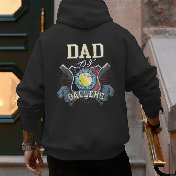Dad Of Ballers Volleyball Baseball Dad Of Baller Dad Of Men's Hoodie Back Print Dad Of Ballers Volleyball Baseball Dad Of Baller Dad Of Men's Hoodie Back Print