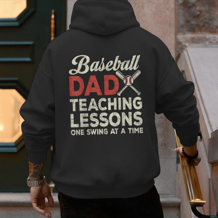 Dad Baseball Dad Teaching Lessons One Swing At A Time Men's Hoodie Back Print Dad Baseball Dad Teaching Lessons One Swing At A Time Men's Hoodie Back Print