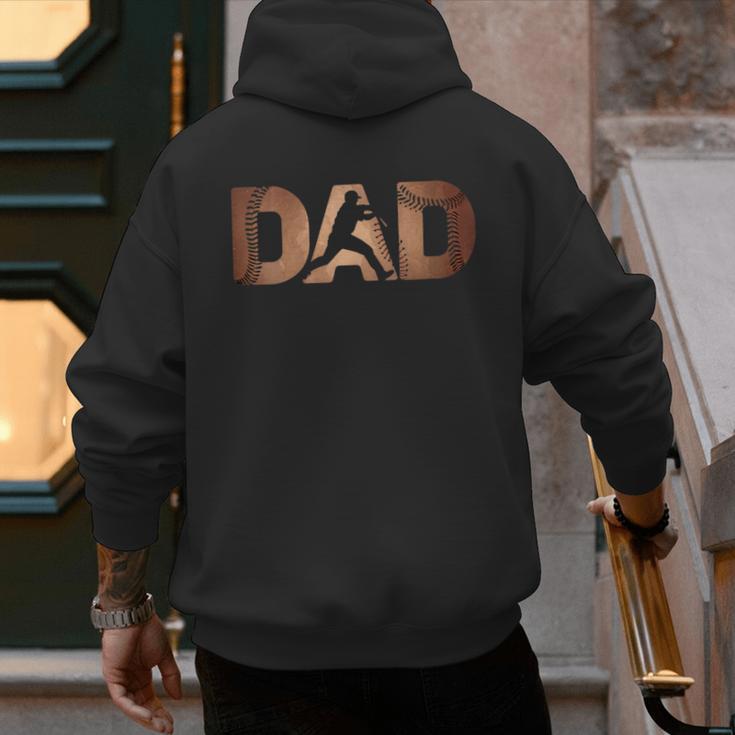 Fathers Day Baseball Player Baseball Dad Men's Hoodie Back Print Fathers Day Baseball Player Baseball Dad Men's Hoodie Back Print
