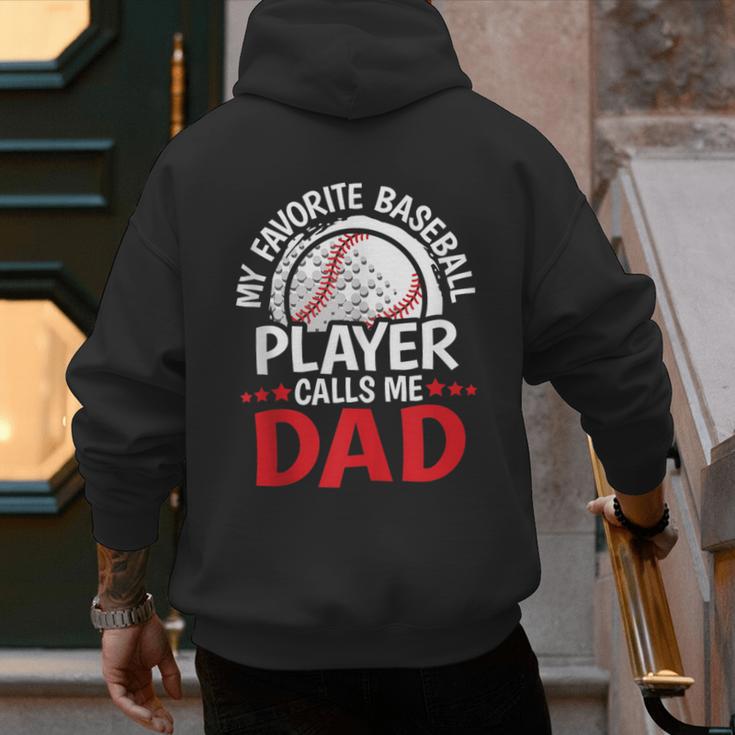 My Favorite Baseball Player Calls Me Dad Baseball Dad Men's Hoodie Back Print My Favorite Baseball Player Calls Me Dad Baseball Dad Men's Hoodie Back Print
