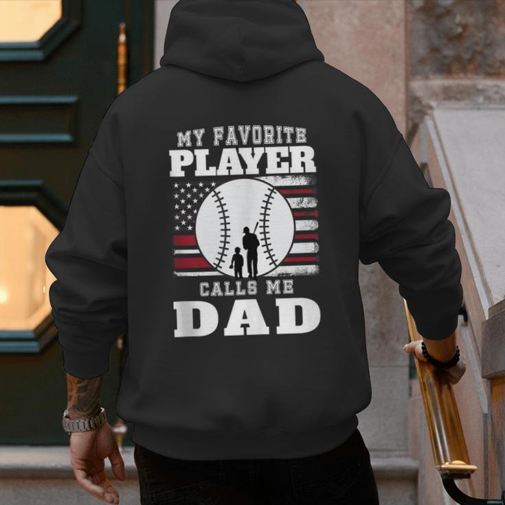 My Favorite Player Calls Me Dad Cool Baseball Dad Tee Men's Hoodie Back Print My Favorite Player Calls Me Dad Cool Baseball Dad Tee Men's Hoodie Back Print