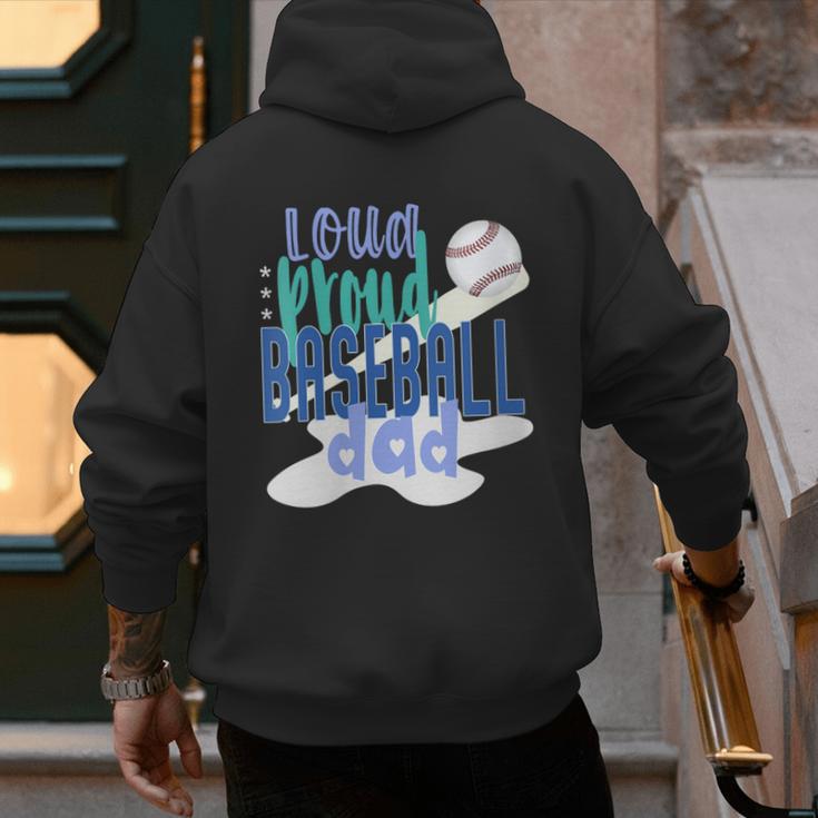 Loud Proud Baseball Dad Men's Hoodie Back Print Loud Proud Baseball Dad Men's Hoodie Back Print