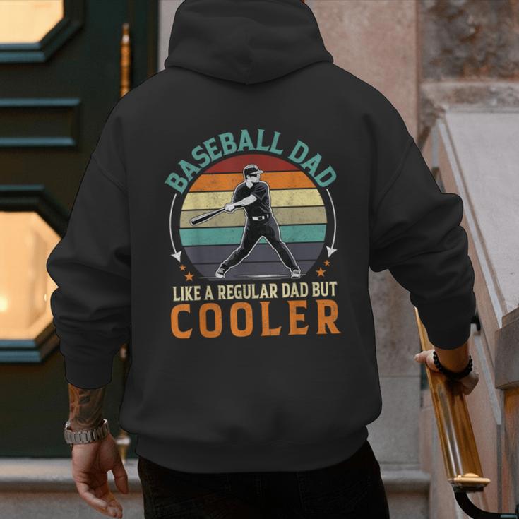 Men Baseball Dad Like a Regular Dad But Cooler Vintage Men's Hoodie Back Print