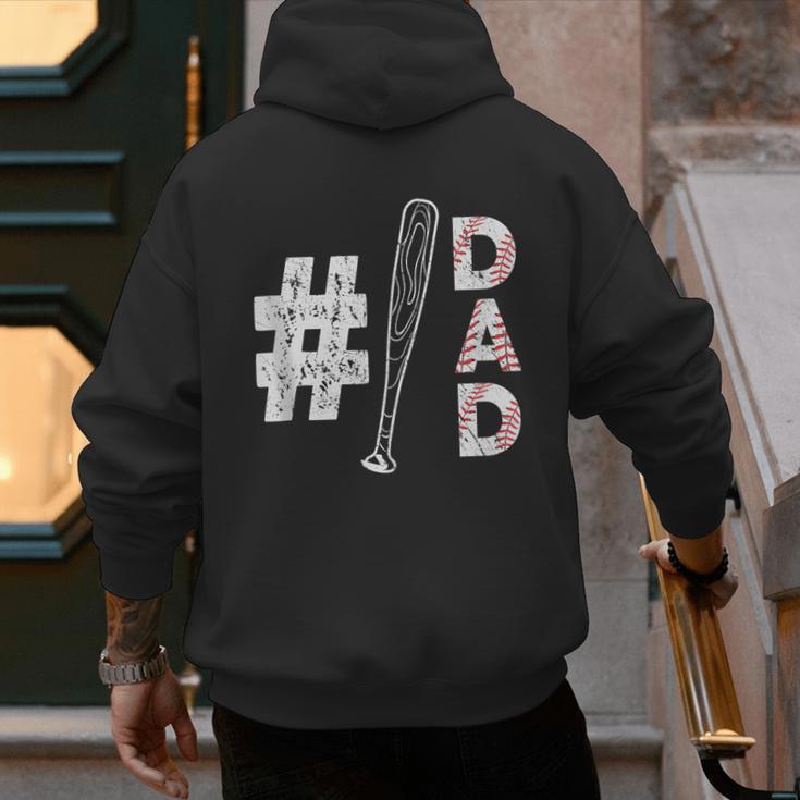 Number One Baseball Dad Fathers Day Baseball Player Dad Men's Hoodie Back Print Number One Baseball Dad Fathers Day Baseball Player Dad Men's Hoodie Back Print
