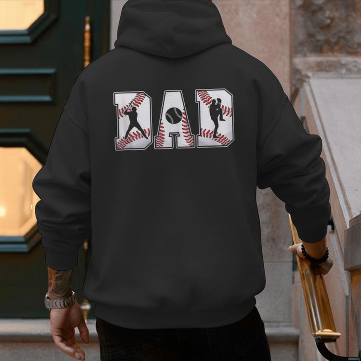 Retro Baseball Dad Daddy Father Happy Fathers Day Men Guys Men's Hoodie Back Print Retro Baseball Dad Daddy Father Happy Fathers Day Men Guys Men's Hoodie Back Print