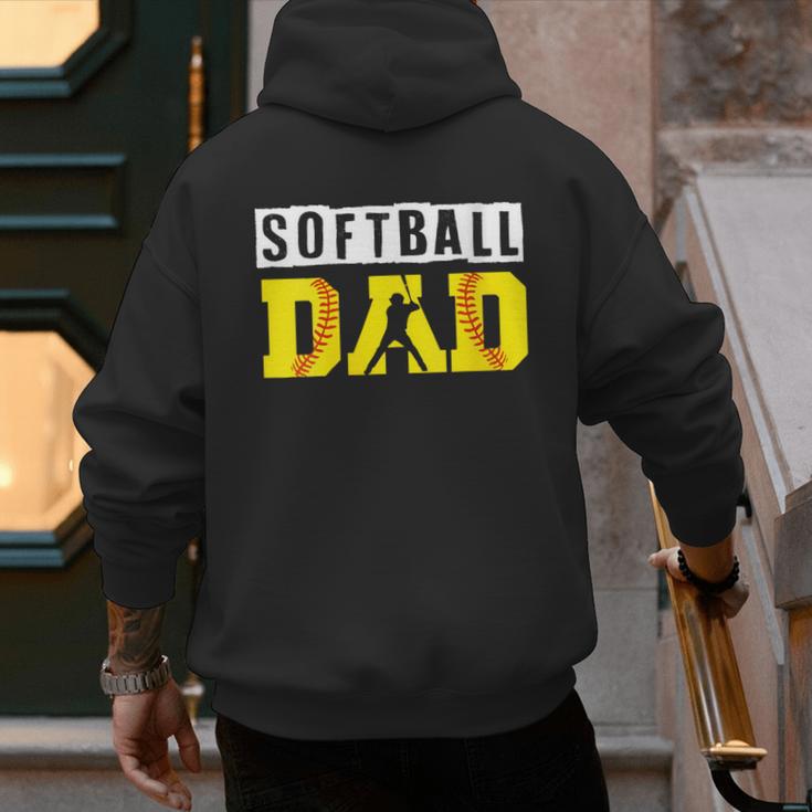 Softball Dad Like A Baseball Dad Definition Men's Hoodie Back Print Softball Dad Like A Baseball Dad Definition Men's Hoodie Back Print