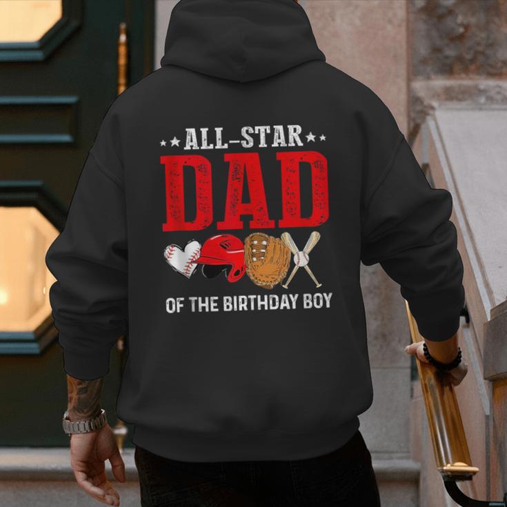 All Star Dad Of The Birthday Boy Baseball Daddy Father Men's Hoodie Back Print All Star Dad Of The Birthday Boy Baseball Daddy Father Men's Hoodie Back Print