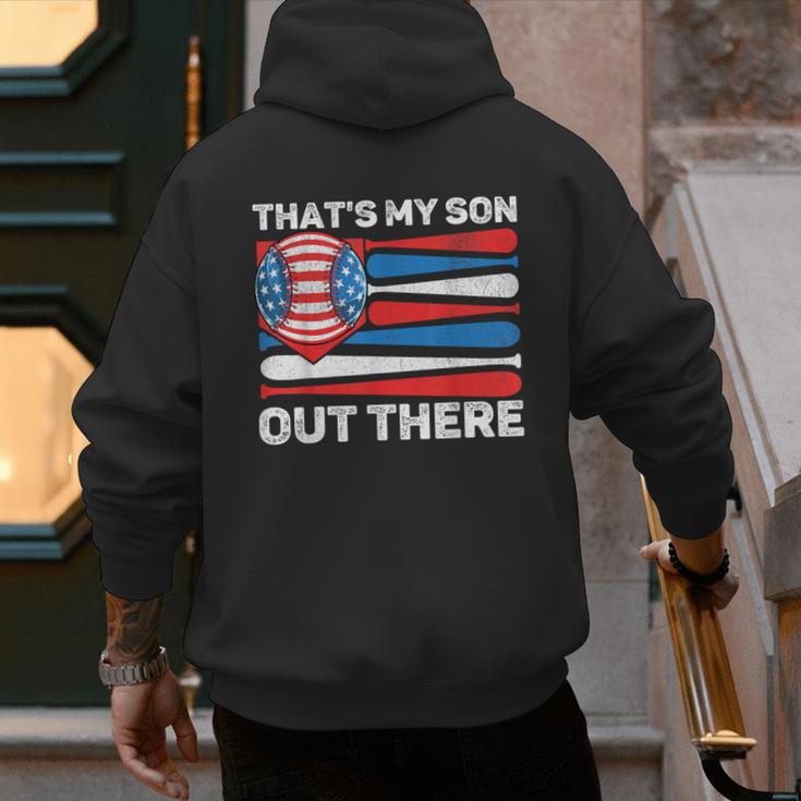 That's My Son Out There Baseball Dad For Men 4th Of July Men Men's Hoodie Back Print That's My Son Out There Baseball Dad For Men 4th Of July Men Men's Hoodie Back Print