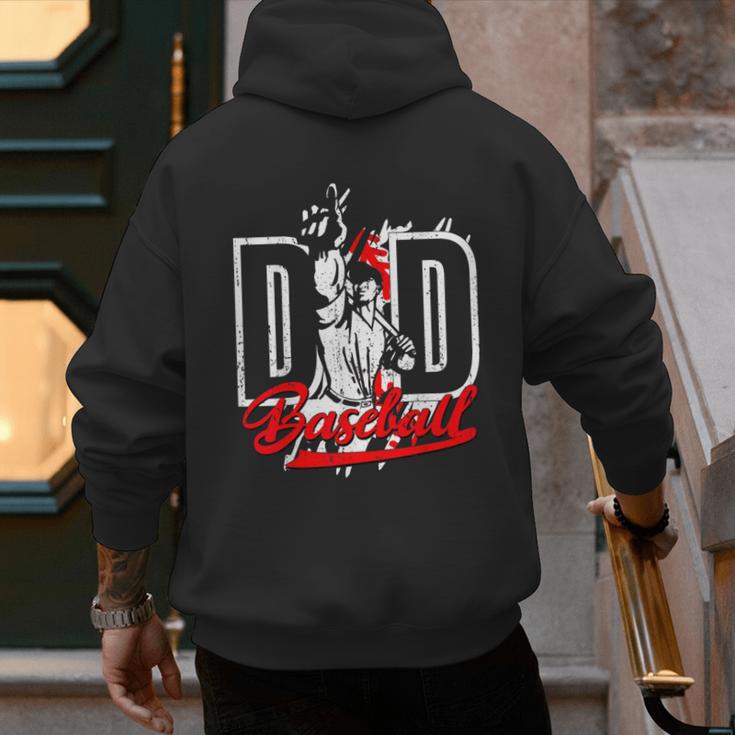 Vintage Baseball Dad Daddy Father's Day Clothing Men's Hoodie Back Print Vintage Baseball Dad Daddy Father's Day Clothing Men's Hoodie Back Print