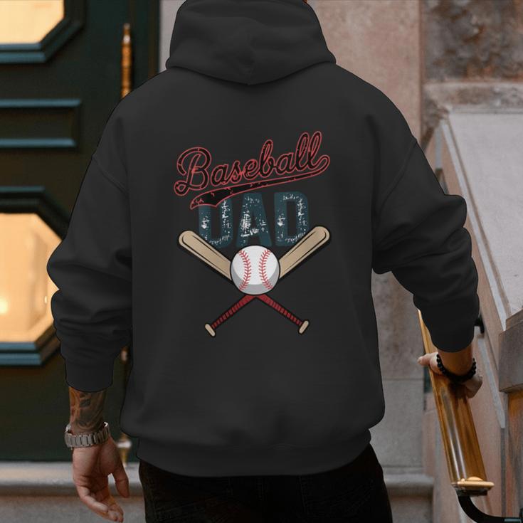 Vintage Baseball Dad Father's Day Birthday Matching Family Men's Hoodie Back Print Vintage Baseball Dad Father's Day Birthday Matching Family Men's Hoodie Back Print