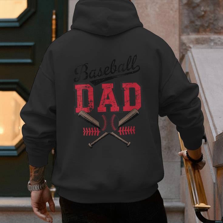 Vintage Baseball Dad Father's Day Game Day Toddlers Men's Hoodie Back Print Vintage Baseball Dad Father's Day Game Day Toddlers Men's Hoodie Back Print