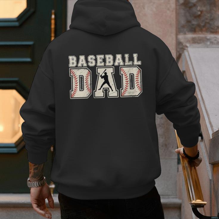 Vintage Baseball Dad Men's Hoodie Back Print Vintage Baseball Dad Men's Hoodie Back Print