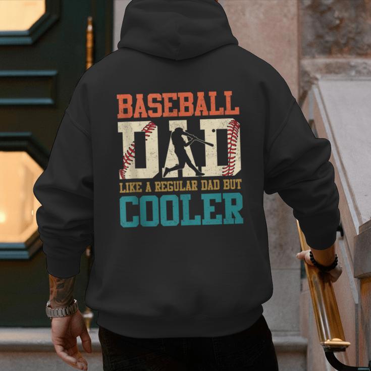 Vintage Baseball Dad Like a Regular Dad But Cooler Men Men's Hoodie Back Print