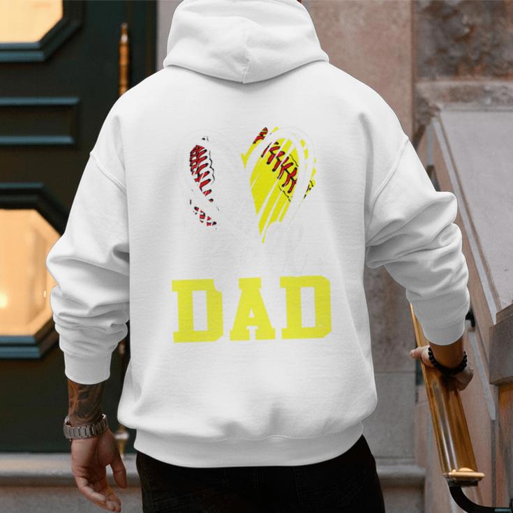 Ball Dad Softball Baseball Dad Fathers Day Premium Men's Hoodie Back Print Ball Dad Softball Baseball Dad Fathers Day Premium Men's Hoodie Back Print