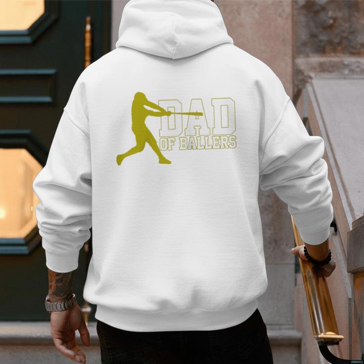 Baseball Dad Of Ballers Raglan Baseball Tee Men's Hoodie Back Print Baseball Dad Of Ballers Raglan Baseball Tee Men's Hoodie Back Print