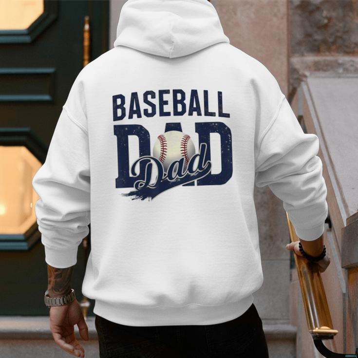 Baseball Dad Daddy Papa Men's Hoodie Back Print