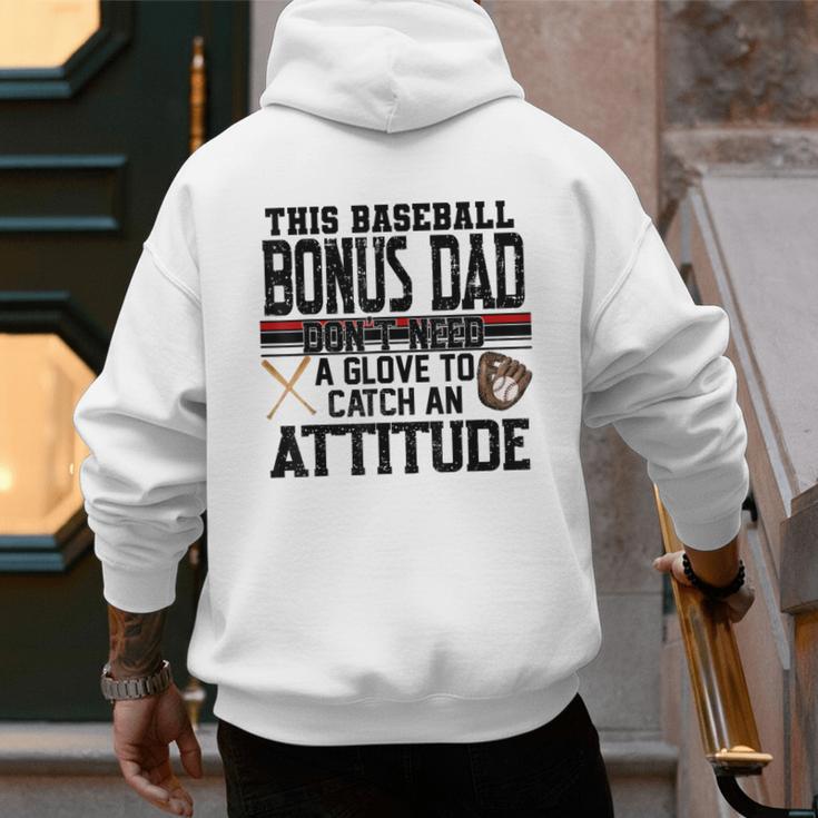 This Baseball Dad Don’t Need A Glove To Catch An Attitude Men's Hoodie Back Print This Baseball Dad Don’t Need A Glove To Catch An Attitude Men's Hoodie Back Print